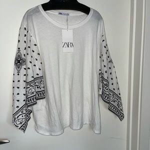 🆕 Zara Bandana Sleeve Tee